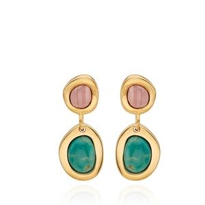 Anna Beck Asymmetrical Double Drop Earrings new with Anna Beck pouch